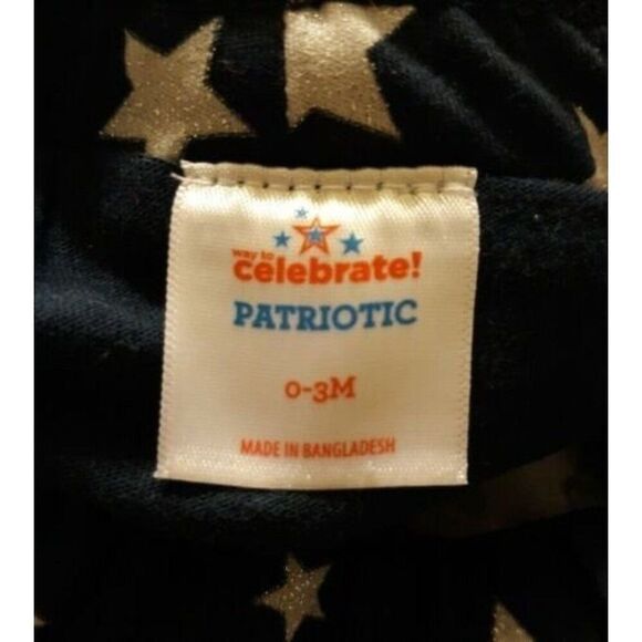 Way To Celebrate Baby Girls Stars Skort Skirt Sz 0-3 mo Americana Stars - Picture 3 of 5